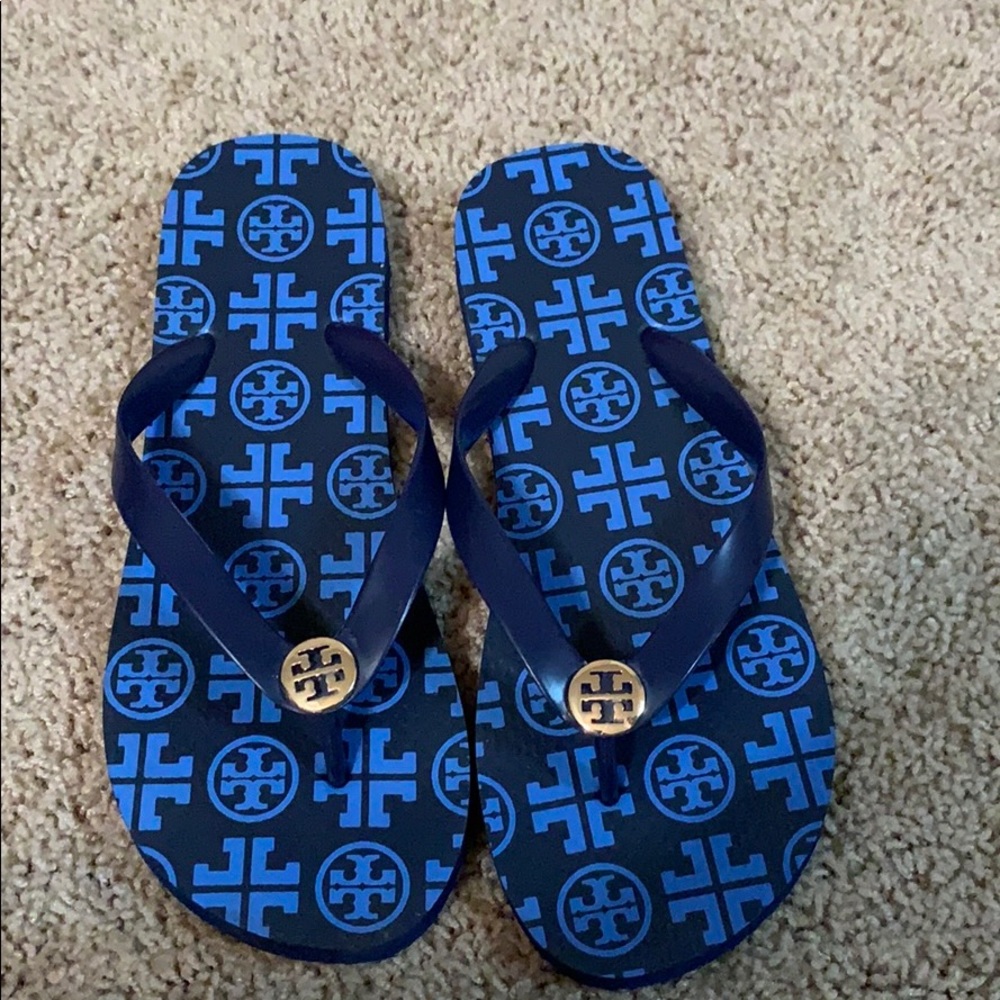 Plastic Tory Burch flip flops